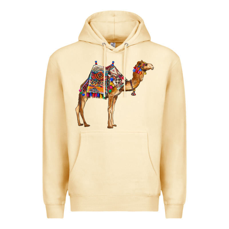 Camel With Colorful Saddle Premium Hoodie by BarkalooDesign | Teevron