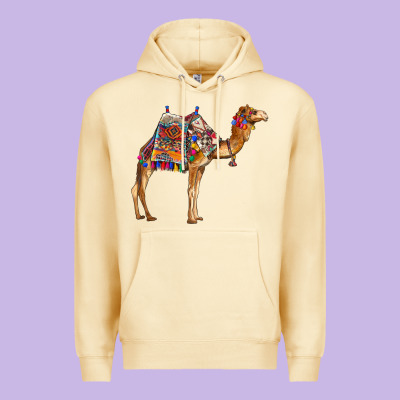 Camel With Colorful Saddle Premium Hoodie Designed By Barkaloodesign