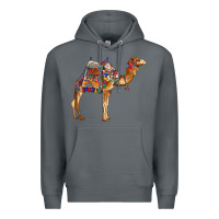 Rock camel with colorful saddle Premium Hoodie - BarkalooDesign