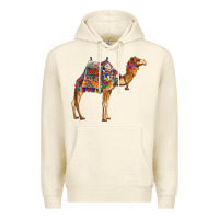 Sandshell camel with colorful saddle Premium Hoodie - BarkalooDesign