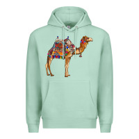 Seafoam camel with colorful saddle Premium Hoodie - BarkalooDesign