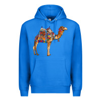 True Royal camel with colorful saddle Premium Hoodie - BarkalooDesign