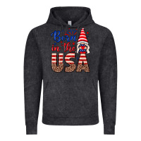 Vintage Black Born in the USA gnome Vintage Hoodie - Neo Western