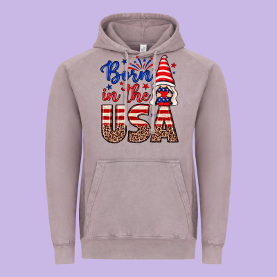 Born In The Usa Gnome Vintage Hoodie Designed By Neo Western