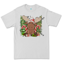 Dove Grey christmas reindeer Premium Tee - MaliasSmallBusiness