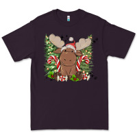 Plum christmas reindeer Premium Tee - MaliasSmallBusiness