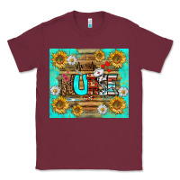 Burgundy sunflower and daisy nurse tumbler Classic Tee - BundleAndBundleShop