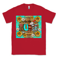 Red sunflower and daisy nurse tumbler Classic Tee - BundleAndBundleShop