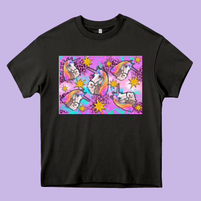 Unicorn Heavy Core Tee Designed By Artiststas