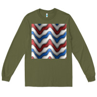 Army Green 4th july stripes seamless pattern Long Sleeve Tee - BundleAndBundleShop