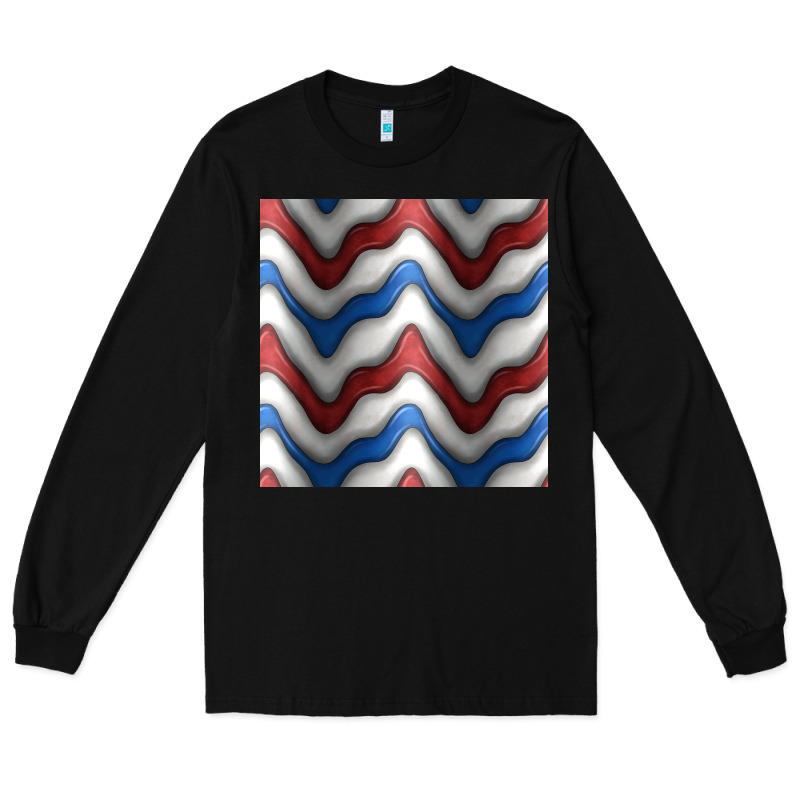 4th July Stripes Seamless Pattern Long Sleeve Tee by BundleAndBundleShop | Teevron