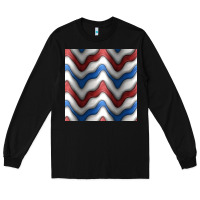 Black 4th july stripes seamless pattern Long Sleeve Tee - BundleAndBundleShop