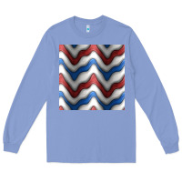 Colony Blue 4th july stripes seamless pattern Long Sleeve Tee - BundleAndBundleShop