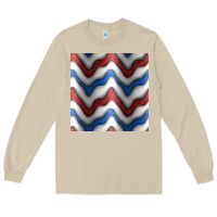 Mushroom 4th july stripes seamless pattern Long Sleeve Tee - BundleAndBundleShop
