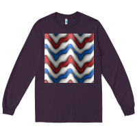 Plum 4th july stripes seamless pattern Long Sleeve Tee - BundleAndBundleShop