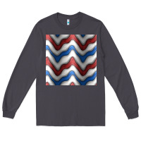 Smoke 4th july stripes seamless pattern Long Sleeve Tee - BundleAndBundleShop