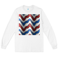 White 4th july stripes seamless pattern Long Sleeve Tee - BundleAndBundleShop