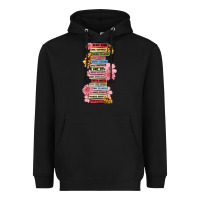 Black floral books Heavyweight Hoodie - MaliasSmallBusiness