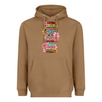 Toasted Coconut floral books Heavyweight Hoodie - MaliasSmallBusiness