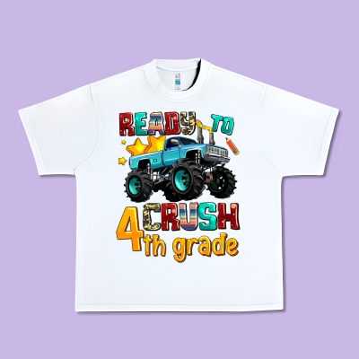 Ready To School Crush 4th Grade Urban Heavy Tee Designed By Adodesignshop
