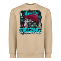 Mushroom literally freezing skull Heavyweight Sweatshirt - FaDigitalArtStudio