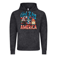 Vintage Black God blessed America gnomes 4th of July Vintage Hoodie - CowGirlArtShop