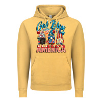 Vintage Mustard God blessed America gnomes 4th of July Vintage Hoodie - CowGirlArtShop