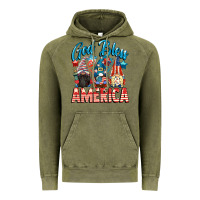 Vintage Olive God blessed America gnomes 4th of July Vintage Hoodie - CowGirlArtShop