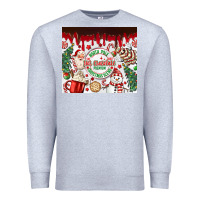 Heather Grey christmas hot chocolate Premium Sweatshirt - MaliasSmallBusiness