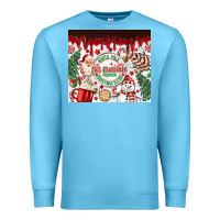 Ocean Blue christmas hot chocolate Premium Sweatshirt - MaliasSmallBusiness