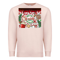 Pale Pink christmas hot chocolate Premium Sweatshirt - MaliasSmallBusiness