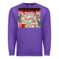 Purple christmas hot chocolate Premium Sweatshirt - MaliasSmallBusiness