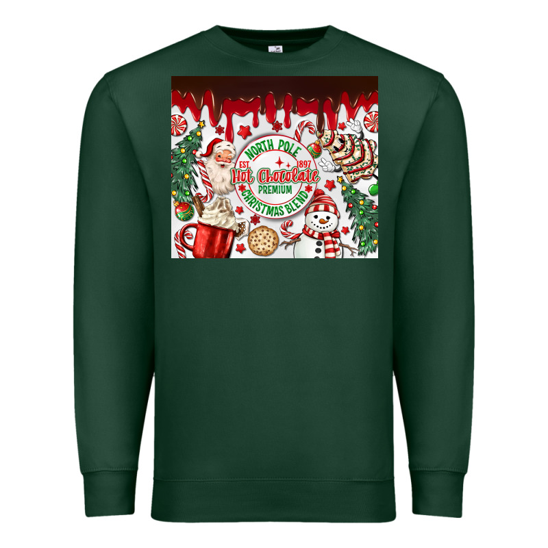 Christmas Hot Chocolate Premium Sweatshirt by MaliasSmallBusiness | Teevron