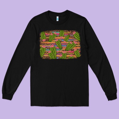 Cinco De Mayo Cactus Long Sleeve Tee Designed By Artiststas