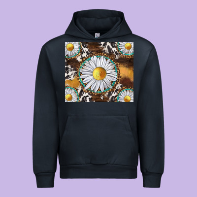 Western Daisy And Cowhide Tumbler Tbs Urban Hoodie Designed By Tumblerdesignbyshophia