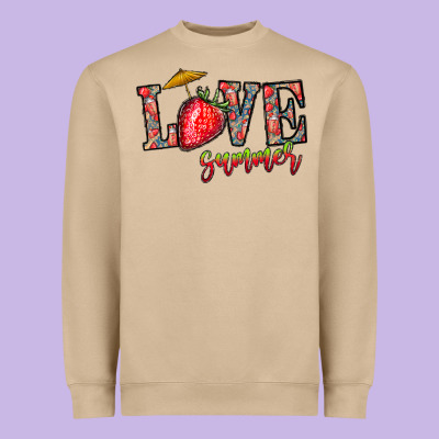 Love Summer Heavyweight Sweatshirt Designed By Cowhidedigitalart