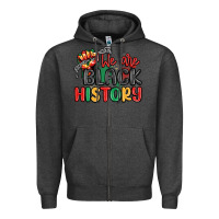 Charcoal Heather we are black history Zipper Hoodie - MaliasSmallBusiness