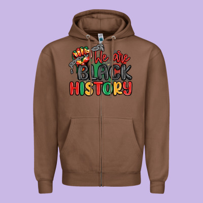 We Are Black History Zipper Hoodie Designed By Maliassmallbusiness