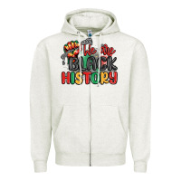 Oatmeal Heather we are black history Zipper Hoodie - MaliasSmallBusiness