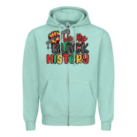Seafoam we are black history Zipper Hoodie - MaliasSmallBusiness