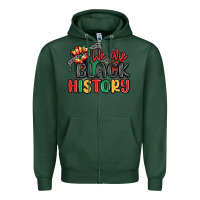 Sports Green we are black history Zipper Hoodie - MaliasSmallBusiness