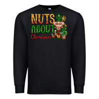 Black Nuts about Christmas Nutcracker Premium Sweatshirt - NancyCooperArtShop