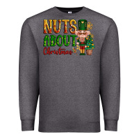 Charcoal Heather Nuts about Christmas Nutcracker Premium Sweatshirt - NancyCooperArtShop
