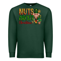 Sports Green Nuts about Christmas Nutcracker Premium Sweatshirt - NancyCooperArtShop