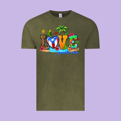 Love Puerto Rico Vintage Tee Designed By Adodesignshop