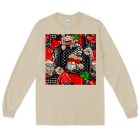 Mushroom ladybug gnomes seamless pattern Long Sleeve Tee - BundleAndBundleShop