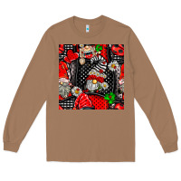 Toasted Coconut ladybug gnomes seamless pattern Long Sleeve Tee - BundleAndBundleShop