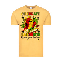 Vintage Mustard celebrate juneteenth know your history Vintage Tee - HRA Design Shop