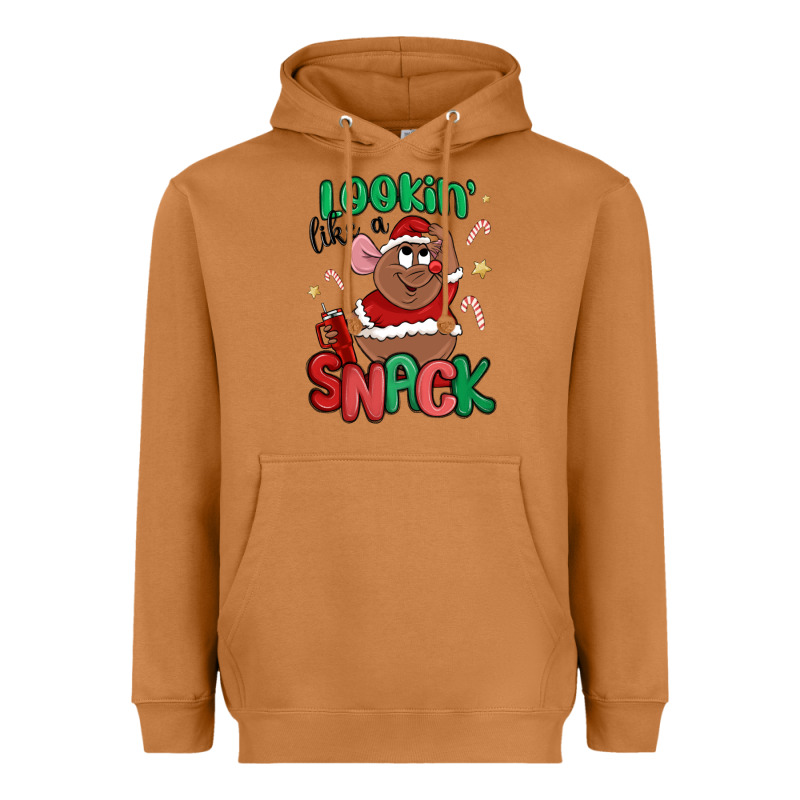 Lookin' Like A Snack Christmas Character Heavyweight Hoodie by MaliasSmallBusiness | Teevron