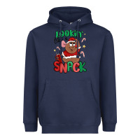 Navy lookin' like a snack christmas character Heavyweight Hoodie - MaliasSmallBusiness